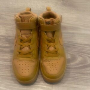 Caramel Nike high top kids size 2- rare